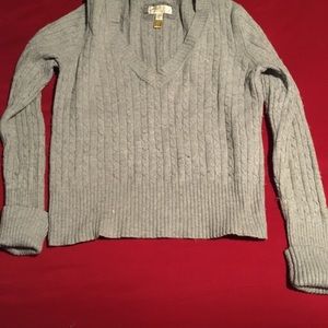 American eagle xl v-neck sweater gray
